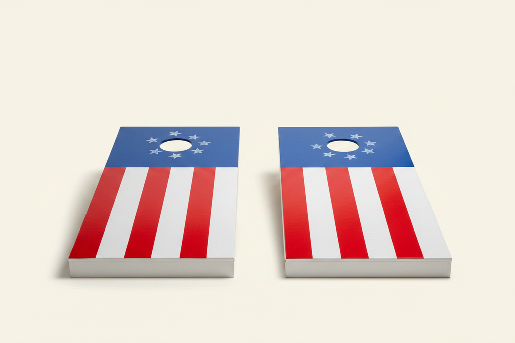 Americana Cornhole Boards daily rentals with bags