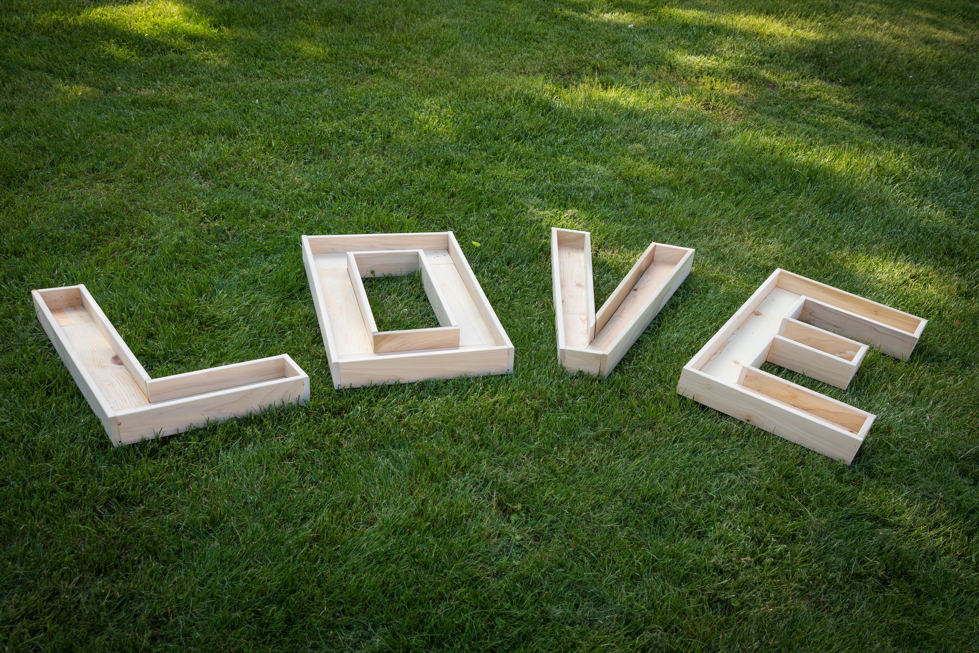 LOVE box letters prop
